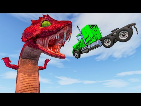 Giant Lizard Crashes - BeamNG Drive | WATCH T7