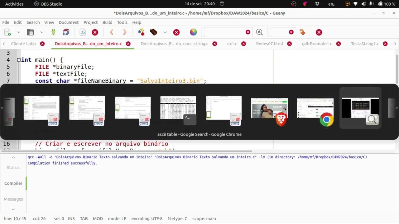 Vídeo 2 - Arquivo binários e de texto.