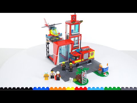 LEGO City 2022 Fire Station set 60320 review! New kitten, new high-visibility color, ok value