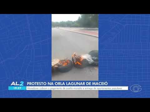 Moradores do Vergel do Lago protestam na Orla Lagunar de Maceió - 09/07/2026
