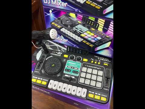Multi-function Bluetooth DJ Mixer Toy - Musical Whack-a-Mole Game, Hand-Eye Coordination Training, Microphone video