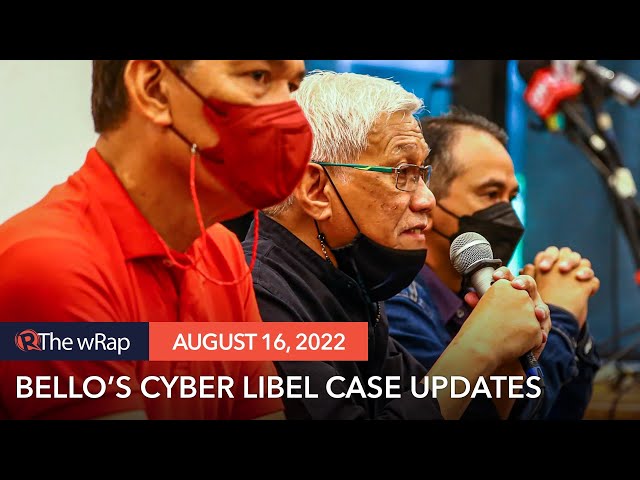 Walden Bello asks court to suspend proceedings of cyber libel case