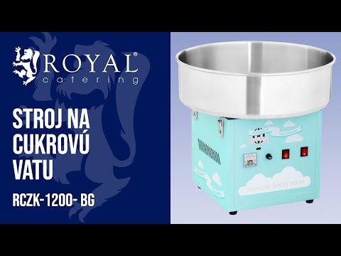 Video - Stroj na cukrovú vatu - 52 cm - 1 200 W - tyrkysový