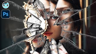 【MIMO】破碎鏡子效果｜玻璃｜Broken Mirror Effect｜Photoshop