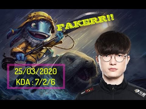T1 Faker FIZZ vs ZOE | 25/03/2020 - Korea Ranked - Lol Replay Proplayer