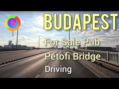 |4K| Budapest 🇭🇺 | Driving |For Sale Pub, Petofi Bridge|Winter 2023| 60 fps|Live sounds|Go Pro