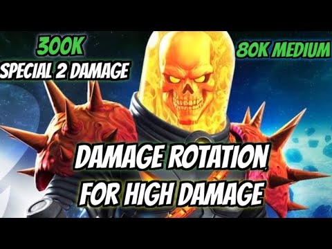 Cosmic Ghost Rider Damage Rotation For Insane Damage - Marvel Contest of Champions