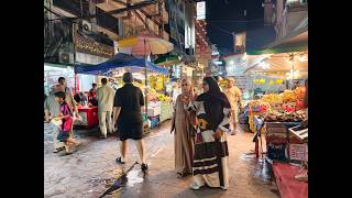 [4K] Explore Bangkok Arab district at night along Sukhumvit Soi 3 to Soi 5