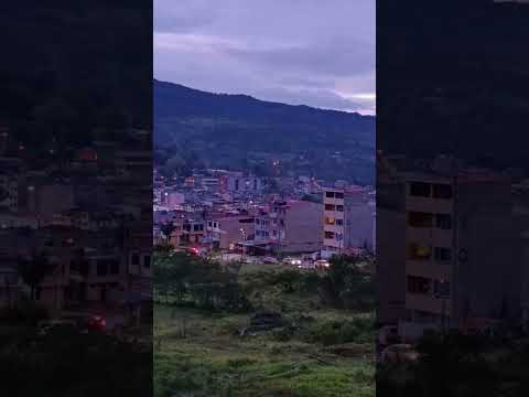 Moniquirá - Boyacá desde mirador en la vía (anocheciendo)