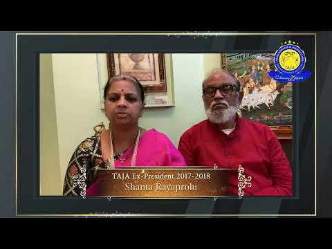 TAJA 20th Anniversary Wishes - By TAJA Ex-Presidents - Smt Shanta & Chidambaram Rayaprolu