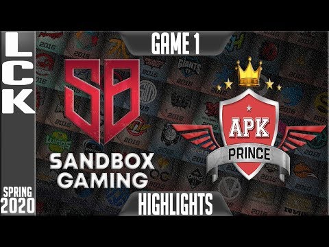 SB vs APK Highlights Game 1 | LCK Spring 2020 W1D2 | Sandbox Gaming vs APK Prince G1