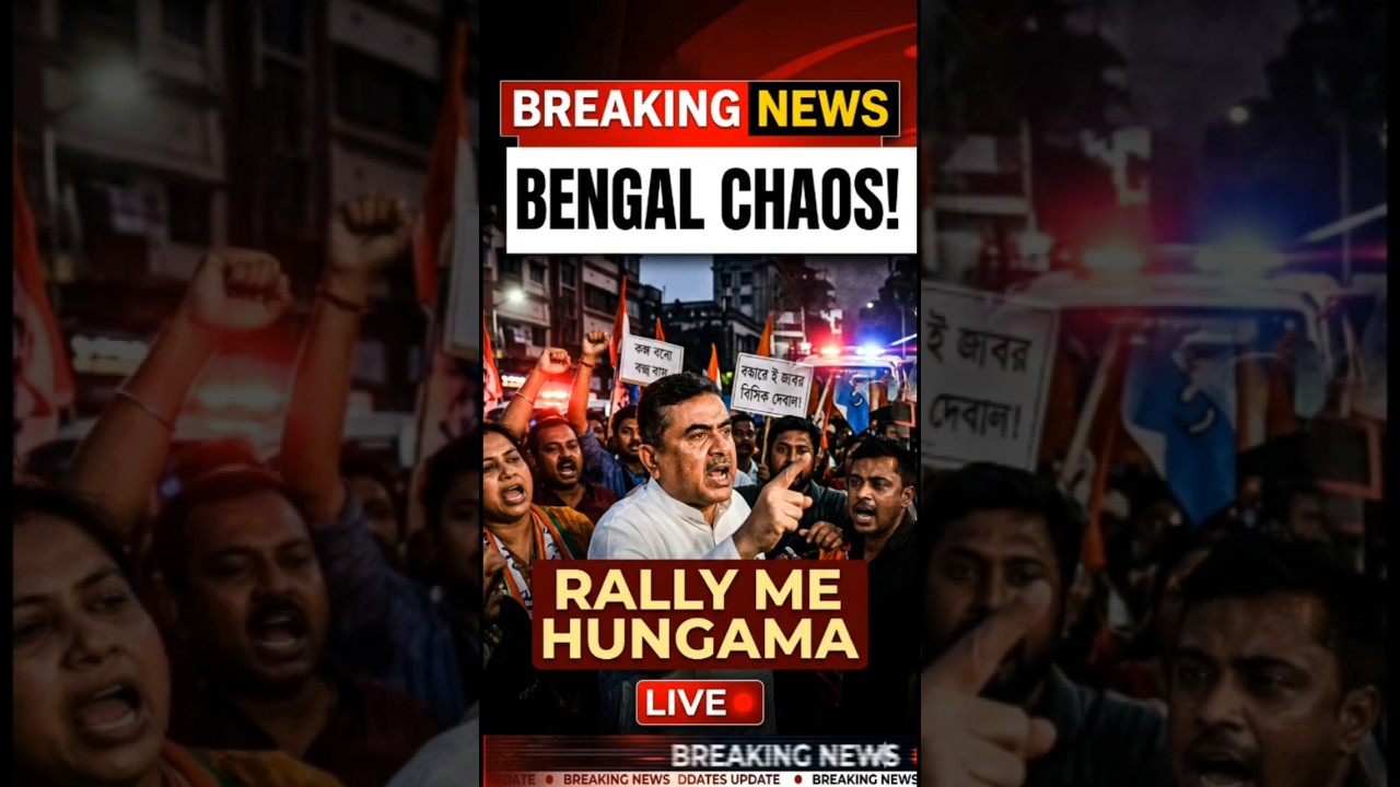 Bengal Election 🔥 BJP Rally me Hungama! Kahin Virodh, Kahin “Jai Shri Ram” 🤯#shortsfeed #shorts