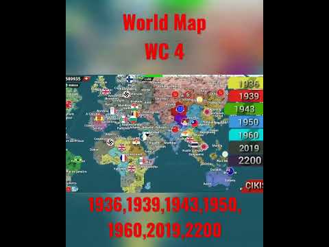 World Map, World Conqueror 4, 1936,1939,1943,1950,1960,2019,2200, @zhhgaming  #shorts