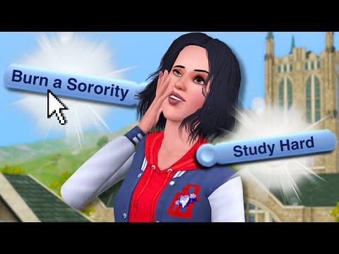 University in The Sims 3 is a chaotic mess