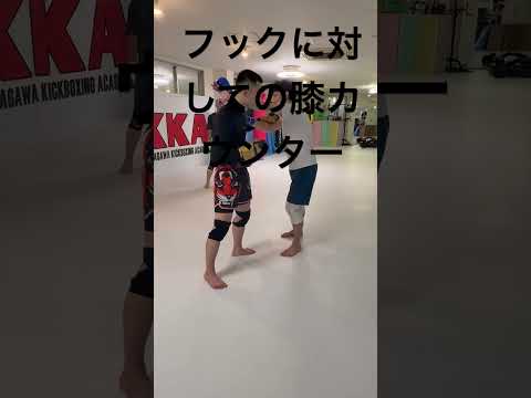 フックに対しての膝カウンター