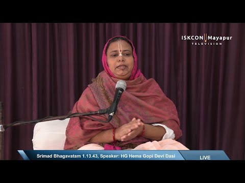 Srimad Bhagavatam 1.15.40 Speaker - HG Hema Gopi Devi Dasi