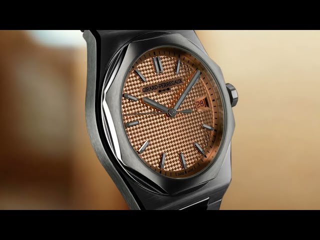 Vídeo relacionado con PNESHGTT Compatible con correa de reloj cocodrilo GIRARD-PERREGAUX LAUREATO 81010,81020(BLUE)
