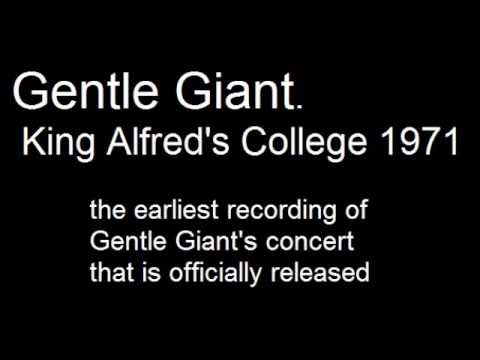 Gentle Giant. King Alfred's College 1971