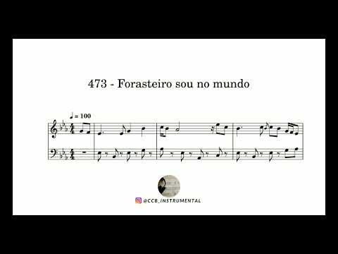 Partitura Tocata | Forasteiro sou no mundo - Para instrumentos em Dó maior