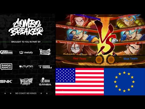 USA vs Europe DBFZ Combo Breaker 2022 Team (Wawa, Kayne, OBAssassin) DragonBall FighterZ