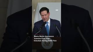 Marco Rubio Announces ‘America First’ Visa Schedule During Delhi Visit | Firstpost News