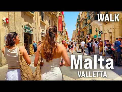 MALTA Walking Tour 2025 | UNESCO World Heritage Site of Valletta with Captions [4K/60fps]