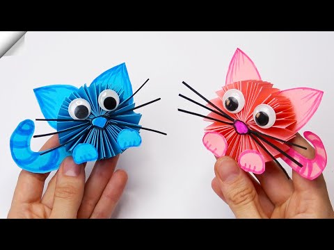 Cute Paper CAT Moving paper toys Paper crafts