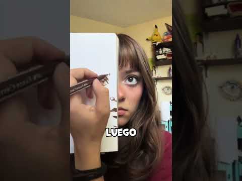 Una chica se dibujó a sí misma de forma perfecta #shorts