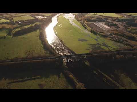 Birds eye view River Barrow Bagenalstown Ireland