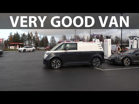  Volkswagen ID. Buzz Cargo 82 kWh (with Trailer) range test video