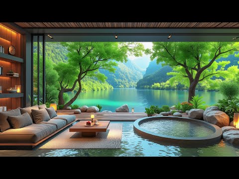 Nature Jazz in Green Forest Ambience 🌲 Nature Therapy & Gentle Jazz Music For Unwind