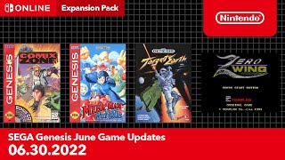 SEGA Genesis - June 2022 Game Updates - Nintendo Switch Online