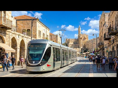 Jerusalem Tram Ride - Full Route of Jerusalem Light Rail in 4K 60fps