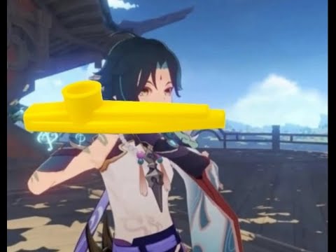 Xiao plays his..kazoo?