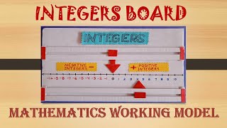 Maths Working Model | Integer Board For Students | Maths TLM For Students | Maths School Project