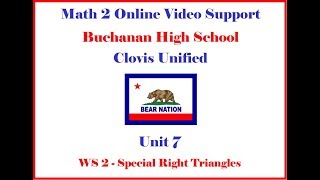Math 2 Unit 7 WS 2 Homework Help Morgan
