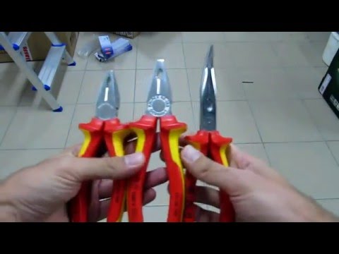 Knipex VDE 160mm izoliuotos universalios replės (3006160) video
