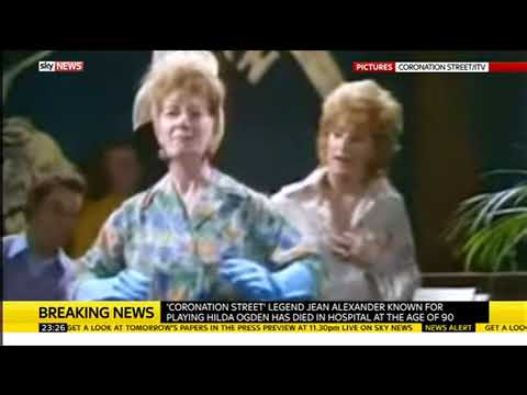 Jean Alexander dies - Sky News announcement (14 October 2016)