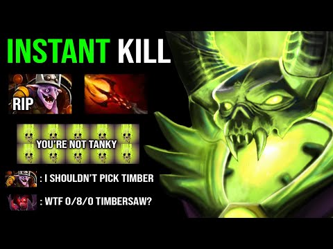 EVEN Timber Not Tanky Anymore 23Min GG Instant Magic Burst Dagon Pugna + Life Drain Max Range DotA 2