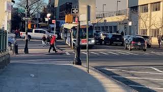 MTA bus action Bx9,Bx12,Bx12-SBS,Bx17,Bx19,Bx22,NIS, and Bee-line at Fordham.
