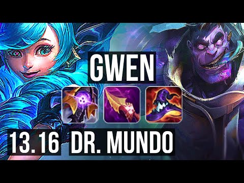 GWEN vs MUNDO (TOP) | Rank 3, 10/1/6, Legendary | JP Challenger | 13.16