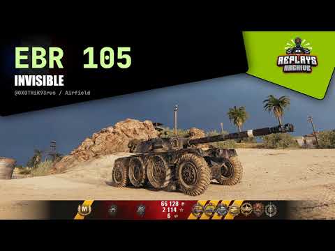 Panhard EBR 105 - Invisible / 10 frags, 4813 damage, 1409 exp., Airfield, World of Tanks