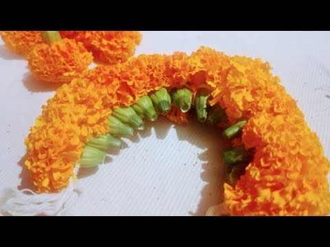 Marigold Flowers Veni || Makhmali Veni || Dhanu's Art || #viralvideo #trending #viral