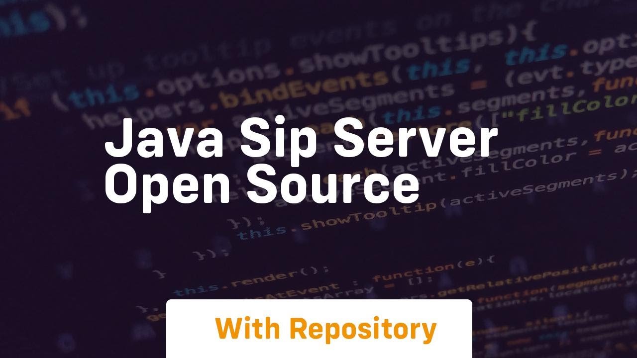 java sip server open source