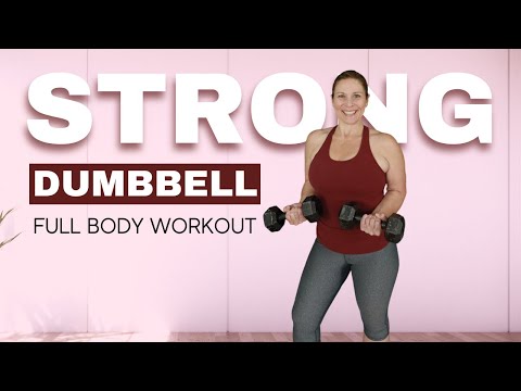 45 Min FULL BODY STRENGTH At Home Workout with DUMBBELLS | Tri-sets