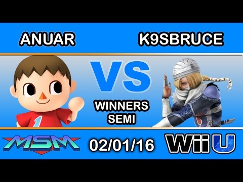 MSM 35 - Anuar (Villager) Vs. K9sBruce (Sheik) Winners Semi - Smash Wii U