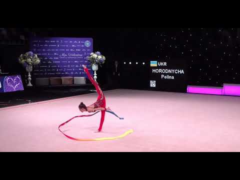 Polina Horodnycha Ribbon Final 31,850 BRONZE - Grand-Prix "Miss Valentine 2023"