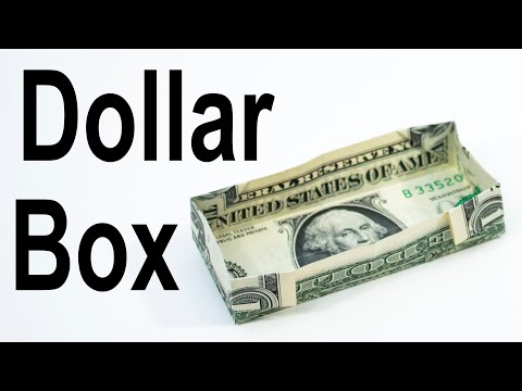 $1 Origami Box - How to Fold a Dollar into a Box
