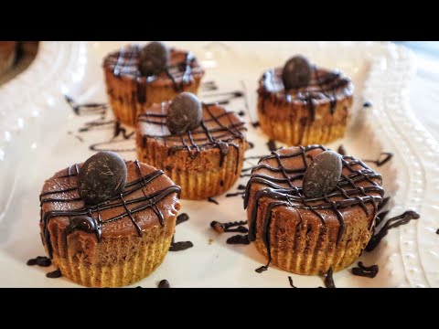 Mini Chocolate Cheesecakes that everyone can make! No added sugar.