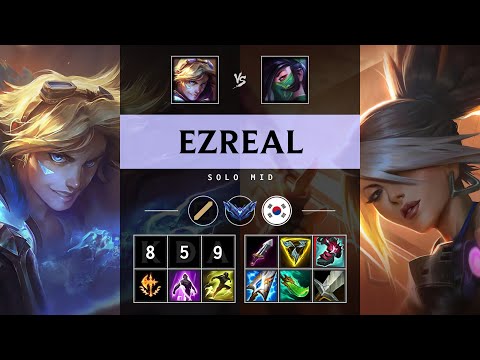 Ezreal Mid vs Akali - KR Diamond Patch 25.12